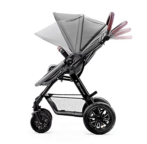 Kinderkraft Carrito Bebé 3 Piezas MOOV, Silla Paseo, Silla Coche, Plegable, Gris