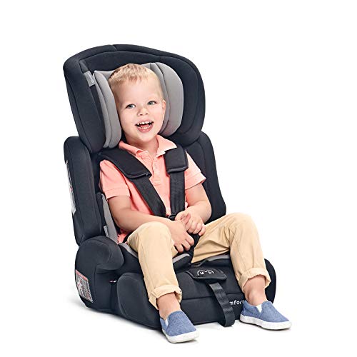 Kinderkraft Silla de Coche Ajustable COMFORT UP, Grupo 1/2/3, 9-36 Kg, Negro