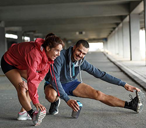 KINETIC EVOLUTION Tobillera para hombre y mujer, 2 unidades, antideslizante, tobillera transpirable, vendaje de compresión, vendaje para el tobillo, vendaje deportivo para fútbol (M, azul)