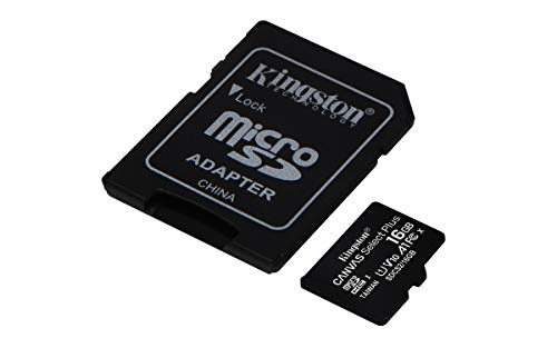 Kingston Canvas Select Plus Tarjeta microSD, SDCS2/16GB Class 10 con Adaptador SD