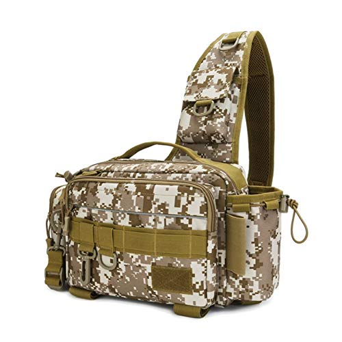 KKAAMYND Bolsa de Pesca Multifuncional Molle Bolsa de Hombro Camping Paquete de Cintura de Cintura de Pescado señuelos Mear Bolsa Crossbody (Color : Digtial)