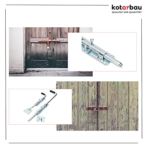 KOTARBAU® Pestillo de puerta 420 mm cerradura de puerta pestillo de puerta puerta seccional cierre de puerta