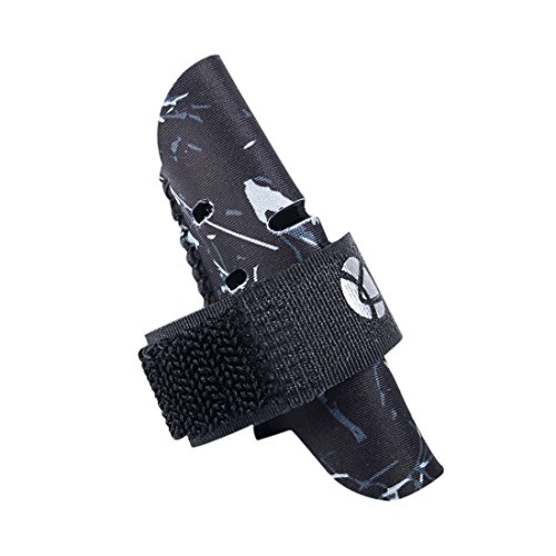 Kuangmi dedo manga soporte Protector dedo evita lesiones durante la practica deportiva 1 pieza, Black L/XL