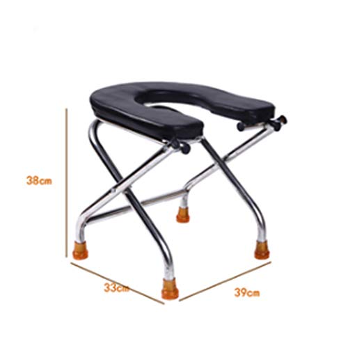 KYSZD-Cómodas Silla de Ducha Impermeable Acero Inoxidable Baño con mesita de Noche portátil, Asiento de Inodoro/Silla de Ducha, para Personas Mayores, discapacitadas