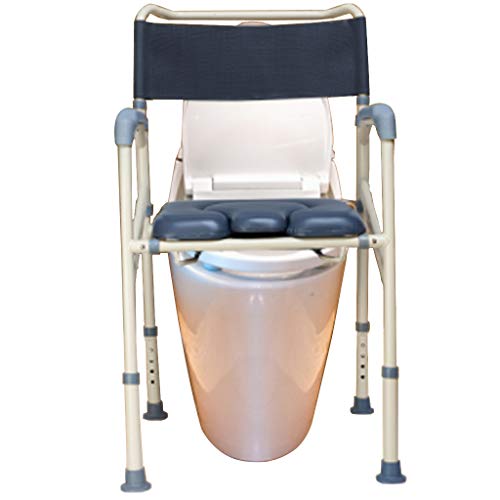 KYSZD-Cómodas Silla de Inodoro de Ducha de Altura Ajustable médica, Mesita de Noche Plegable con Inodoro, para Personas Mayores, discapacitadas