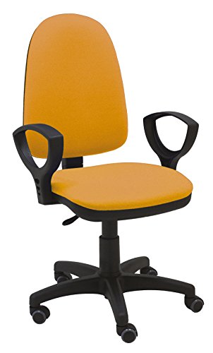 La Silla de Claudia - Silla Escritorio y Oficina Torino. Silla Oficina ergonómica con reposabrazos. Asiento y Respaldo Regulables. Ruedas de Goma. (Amarillo)