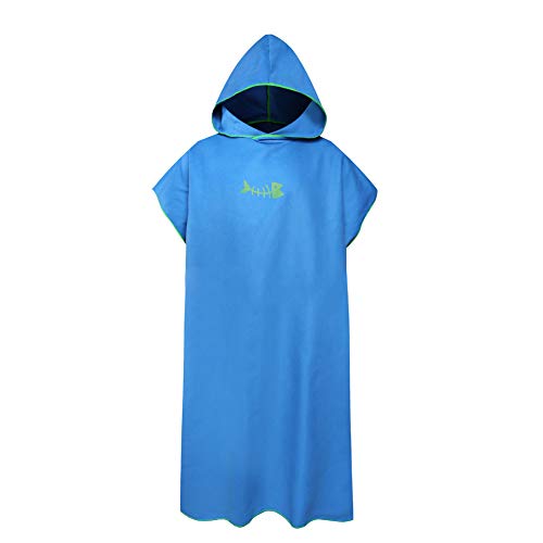 Lanmei Poncho cambiador de capó, toalla cambiadora de natación ligera para adultos/niños, toalla cambiadora con capucha para playa, surf, natación, camping, viajes