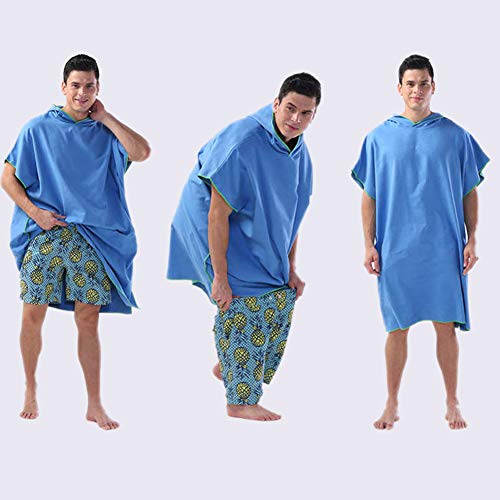 Lanmei Poncho cambiador de capó, toalla cambiadora de natación ligera para adultos/niños, toalla cambiadora con capucha para playa, surf, natación, camping, viajes