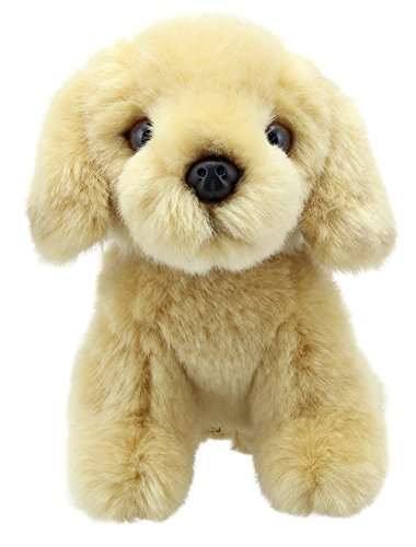 Lashuma Cachorro labrador, peluche de perro dorado y amarillo, suave, tamaño 15 cm