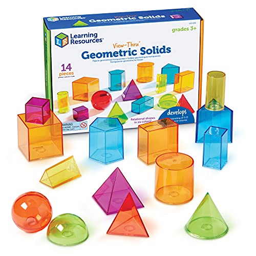 Learning Resources- Formas geométricas Transparentes View-Thru, Color (LER4331)