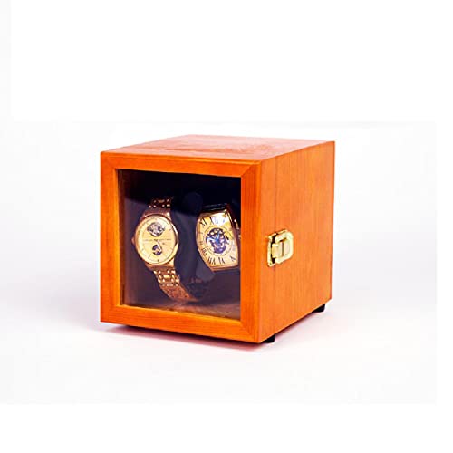 LEIKEI Caja Enrolladora De Reloj, Exhibición De Almacenamiento De Reloj Reloj Madera Vintage Gabinete Caja Basculante Cuerda Automática con Motor De Silencio 5 Tipos Modo Rotación,2 epitope