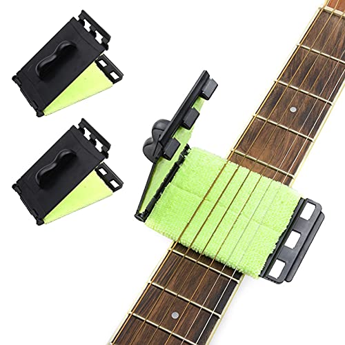 Limpiador De Cuerdas Para Guitarra,Guitarra eléctrica de Cuerdas y Diapasón Limpiador, Instrumentos Cuidado de mantenimiento para guitarra/bajo/mandolina/ukelele, 2pc