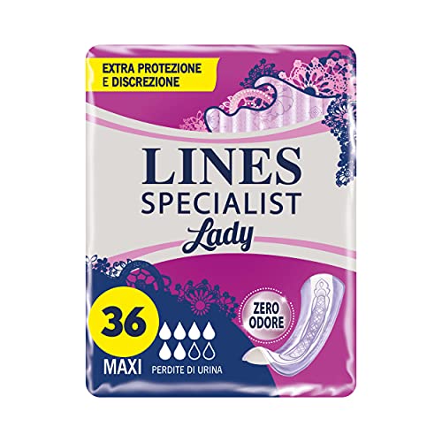 Lines Specialist productos Compresas para incontinencia – 3 paquetes de 12 unidades)