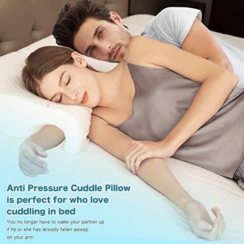 LITSPOT Almohada para Parejas Almohadas para Brazos Almohadas de Peluche Curvas y Transpirables, Almohadas de presión de Rebote Lento para Apoyo Lumbar del Reposabrazos