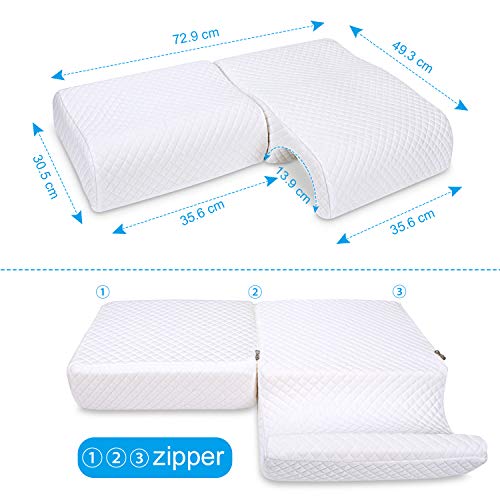 LITSPOT Almohada para Parejas Almohadas para Brazos Almohadas de Peluche Curvas y Transpirables, Almohadas de presión de Rebote Lento para Apoyo Lumbar del Reposabrazos