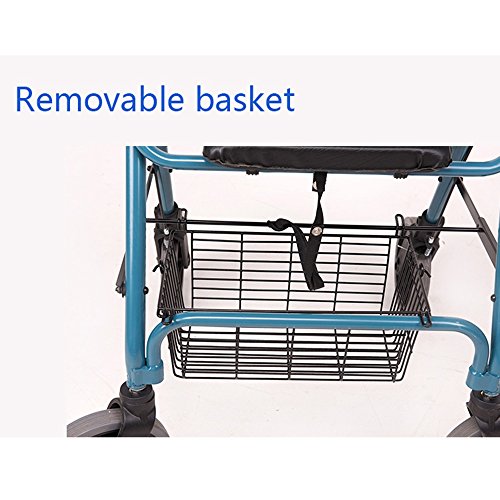 LIU UK Shopping trolley Multifunción Walking Aid Carro de Compras Ruedas Antideslizante Impermeable Plegable Conveniente para Las Personas Mayores, Carrito para Personas con discapacidad