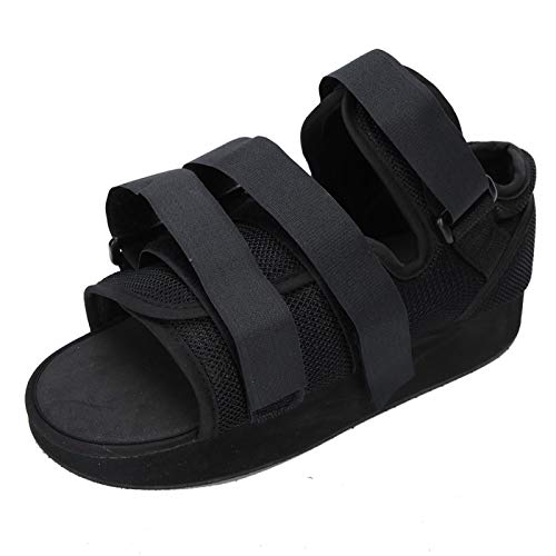 Liukouu Bota para Caminar con Punta, Zapato de escayola de Estabilidad semiabierta Liviana, Bota de escayola con protección para los pies, Zapato de escayola Transpirable(Black, L)