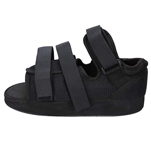 Liukouu Bota para Caminar con Punta, Zapato de escayola de Estabilidad semiabierta Liviana, Bota de escayola con protección para los pies, Zapato de escayola Transpirable(Black, L)