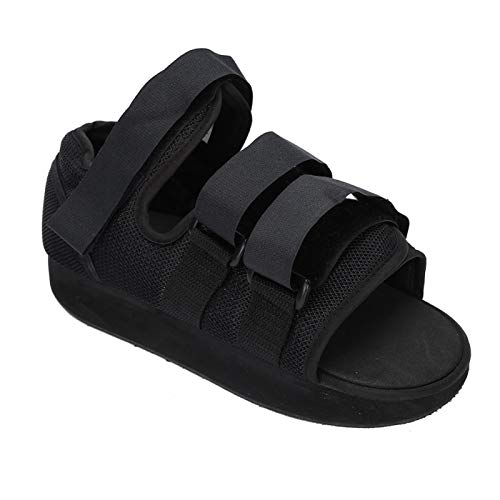 Liukouu Bota para Caminar con Punta, Zapato de escayola de Estabilidad semiabierta Liviana, Bota de escayola con protección para los pies, Zapato de escayola Transpirable(Black, L)