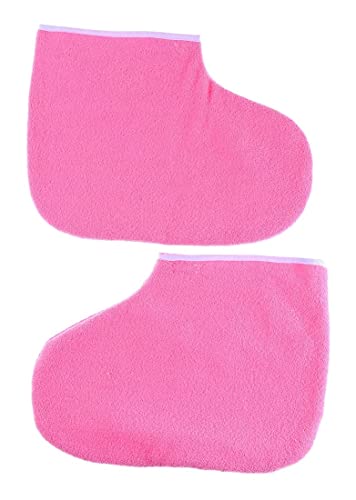 LIXBD Manoplas de tratamiento de manos de cera para baño, funda de spa, terapia de calor fina, aislada y suave, juego de cuidado de manos (rosa)