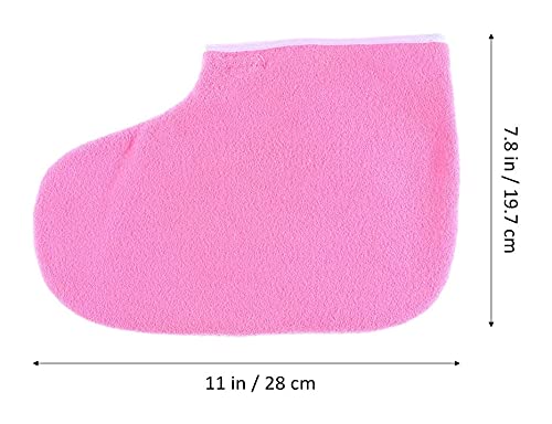 LIXBD Manoplas de tratamiento de manos de cera para baño, funda de spa, terapia de calor fina, aislada y suave, juego de cuidado de manos (rosa)