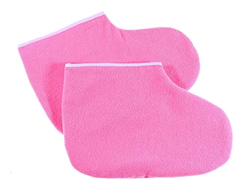 LIXBD Manoplas de tratamiento de manos de cera para baño, funda de spa, terapia de calor fina, aislada y suave, juego de cuidado de manos (rosa)