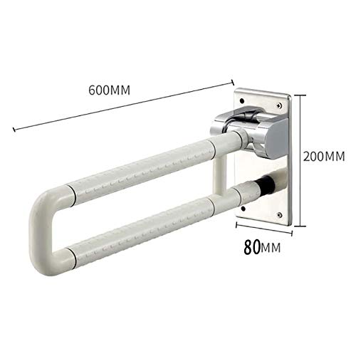 LIZHAIMING Barras De Sujeción En Suministros Y Equipo Médicos Asidero para Baño,Barra Abatible Inoxidable para Baño Adaptado A Personas Mayores Y con Minusvalías