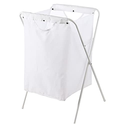 LJFYXZ Cesto para la Ropa Cesta de Almacenamiento de Ropa Sucia, Cesta de Almacenamiento portátil Baño/Dormitorio/Sala de Estar Blanco 42x40x67cm