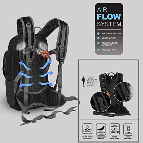 Local Lion Mochila 20L de Ciclismo Montaña Senderismo Macutos Trekking Camping al Aire Libre Nylon con Cubierta de Lluvia para Hombres y Mujeres