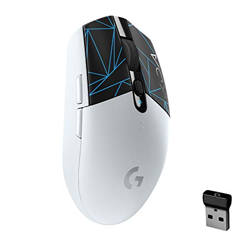 Logitech G305 K/DA LIGHTSPEED Ratón inalámbrico Gaming, Equipo Oficial de League of Legends, Sensor Hero, Ligero, Botones programables, 250h de batería, Memoria integrada - Blanco