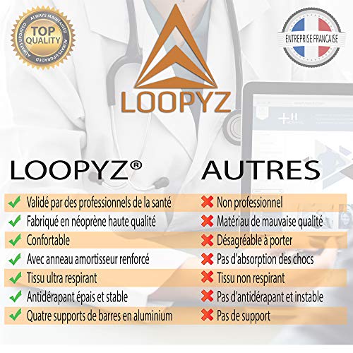 LOOPYZ Rodillera Protectora De Rótula Y Ligamentos, Férula de Rodilla, Respiración y Movimiento Respetuoso. Crossfit, Trotar/Correr, Senderismo, Tenis, Baloncesto, Hombres y Mujeres