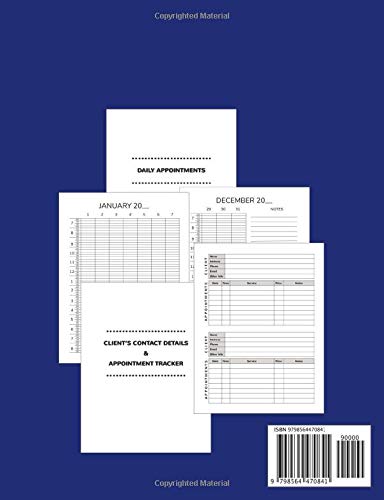 Lordosis Therapy: Treatment Center Schedule Calendar: 52 Weeks of Undated Appointment Planner with 15-Minute Time Increments: Pages to Write Client ... Information and Record Daily Work Timetable