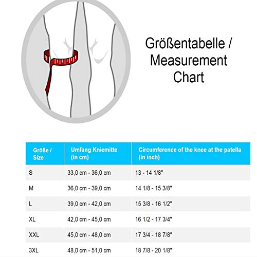 LP Support X-TREMUS 170XT Compresión de rodilla - Soporte de rodilla - Protección de rodilla, tamaño:M, color:negro