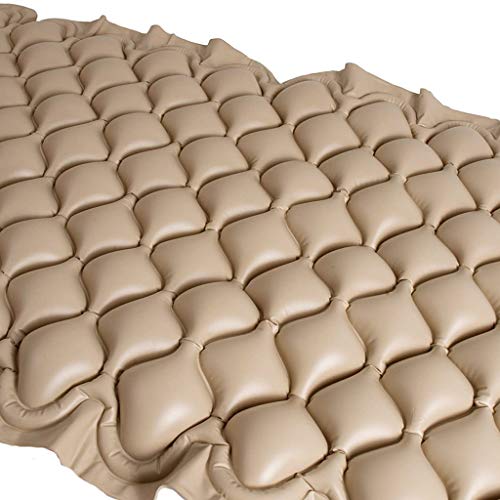 LSVRGI Colchón de Presión Alterna, Colchón De Presión de Aire Anti-decúbito, Colchón Inflable Anti-escaras, 130 Celdas, Beige