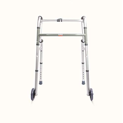 LXDDJZXQ Andador para Ancianos Walker, Andador Plegable de Aluminio Ligero for Caminar con Ayuda de Movilidad con Ruedas de 5 Pulgadas