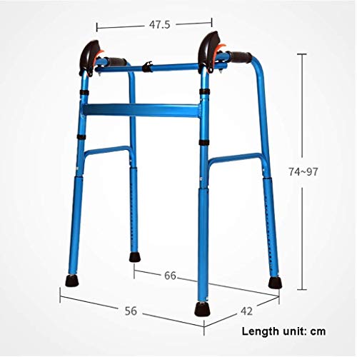 LXDDJZXQ Andador para Ancianos Walker, Escaleras for Subir Aluminio Plegable Marco Ligero for Caminar Caminante Ayuda for Caminar Caminante