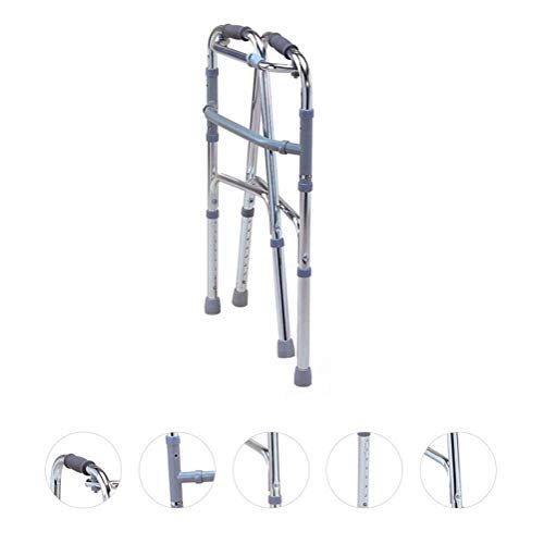 LXDDJZXQ Andador para Ancianos Walker, Ligero Ajustable Caminando Asistido Médico, Aluminio Caminante Silla de Ruedas Muletas Ancianos Peatones