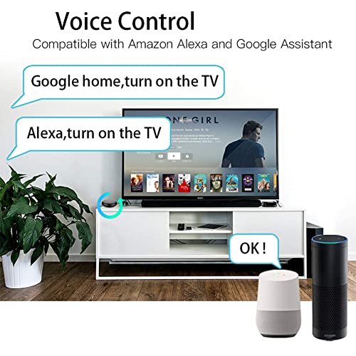 Mando a Distancia Universal, IR Control Remoto inalámbrico WiFi Todo en uno para Smart TV, televisores, Aire acondicionados, Infrarrojo. Compatible Smart Life & Tuya, Alexa y Google Home