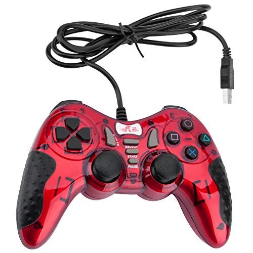 Mando Gaming Gamepad Rii GP500 con cable para PC Windows 98 XP 7 8 10 Juegos Playstation 3 STEAM. USB. ( Botones TURB 12 FIRE 4 axiales)