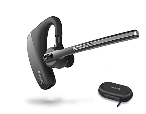 Manos Libres Auricular Bluetooth, 16H Auricular Inalámbrico Negocio CVC 8.0 con Doble Micrófono, EDR con Cancelación de Ruido en Coche para iPhone Samsung Huawei HTC XIAOMI iPad Laptop