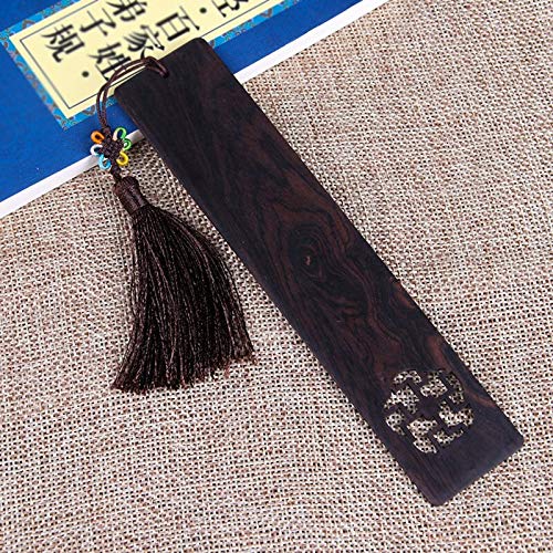 Marcadores de Libros Creativos Bookmark Wooden Classical Style Style Bookmark Bookmark Markmark con Beautiful Tassels, Deal Regal para los lectores de los amantes del libro Marcadores de Libros de Lec