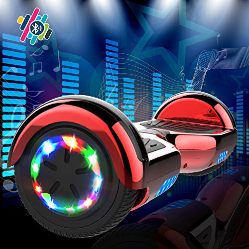 MARKBOARD Hoverboard con Silla, Scooter autoequilibrado con Hoverkart 6.5 Pulgadas Hoverboards para niños, Luces LED de Ruedas Coloridas incorporadas, con Bluetooth y Altavoz, Regalo para Niños