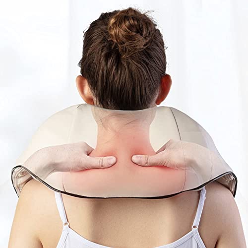 Masajeador Cervical Y Espalda Estilo Shiatsu, Masajeador Cuello Y Hombros, Rotación Y Función De Calor, Velocidad Ajustable Con Diferentes Modos, Relajación Para Cuello Y Espalda, Masaje Cervical