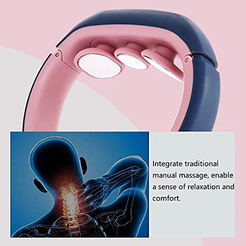 Masajeador de Cuello,Masajeador de espalda Electromagnético Inteligente, Masajeador Cervical de Pulso con de Calefacción, Maseajador de Cervicales de Inalámbrico Aliviar el Dolor Cervical