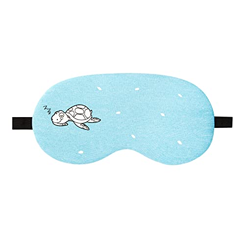 Mascarilla de Peluche para Dormir con Diseño de Tortuga y Máscara de Animales Desmontable, Reutilizable, Compresa de Gel Frío Caliente para Ojos Cansados y Hinchados, Viajes, Durmiendo