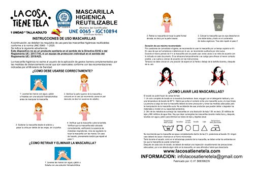 Mascarilla Higiénica de Tela Homologada Reutilizable - Emosido Engañado