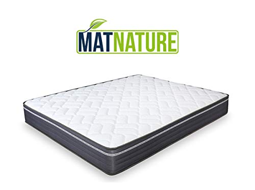 Matnature | Colchón Modelo MatFoam | Altura 21 cm | Colchón Viscosoft Indeformable | Colchón Viscoelástico | Colchón Antibacterial | Todas Las Medidas (90 x 190 cm)