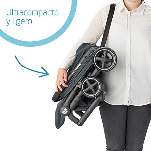 Maxi-Cosi Lara 2, Silla Paseo Ligera y Compacta, Reclinable y Plegable Con Plegado Fácil, Desde El Nacimiento Hasta 22 Kg (4 Años) Color Essential Graphite