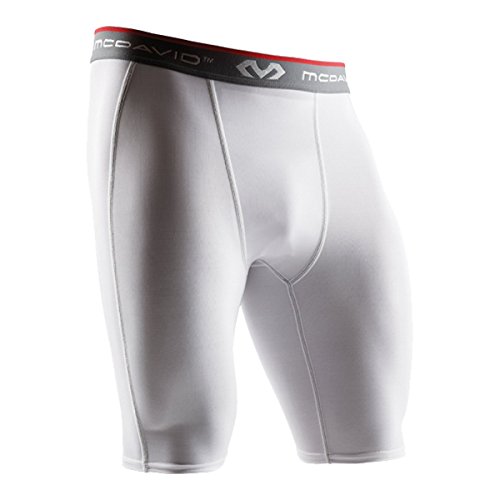 McDavid 8100, Pantalones Cortos de Compresión Blanco (Blanco), M