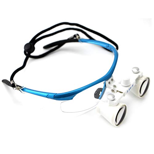 Médico Quirúrgico Dental Gafas Lupas 2.5X/3.5X, Head Mounted Medical Binocular Loupes, Utilizado en ortopedia, microcirugía, cirugía, con LED Cabeza luz